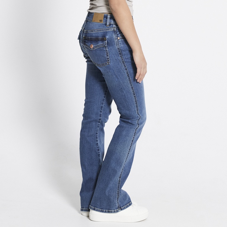 Back pocket bootcut jeans "90`s Boot star" Mid wash